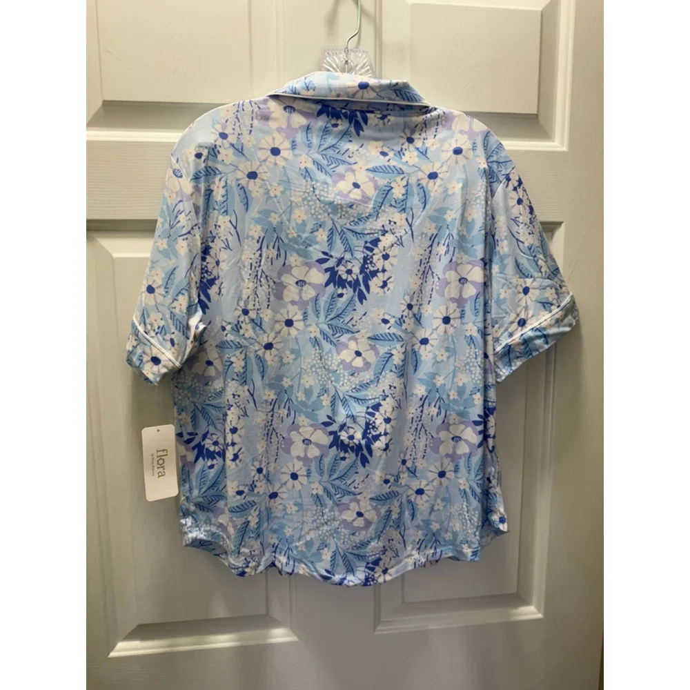 Women's Flora Nikrooz Pajama Set Medium Blue Floral - Picture 3 of 9